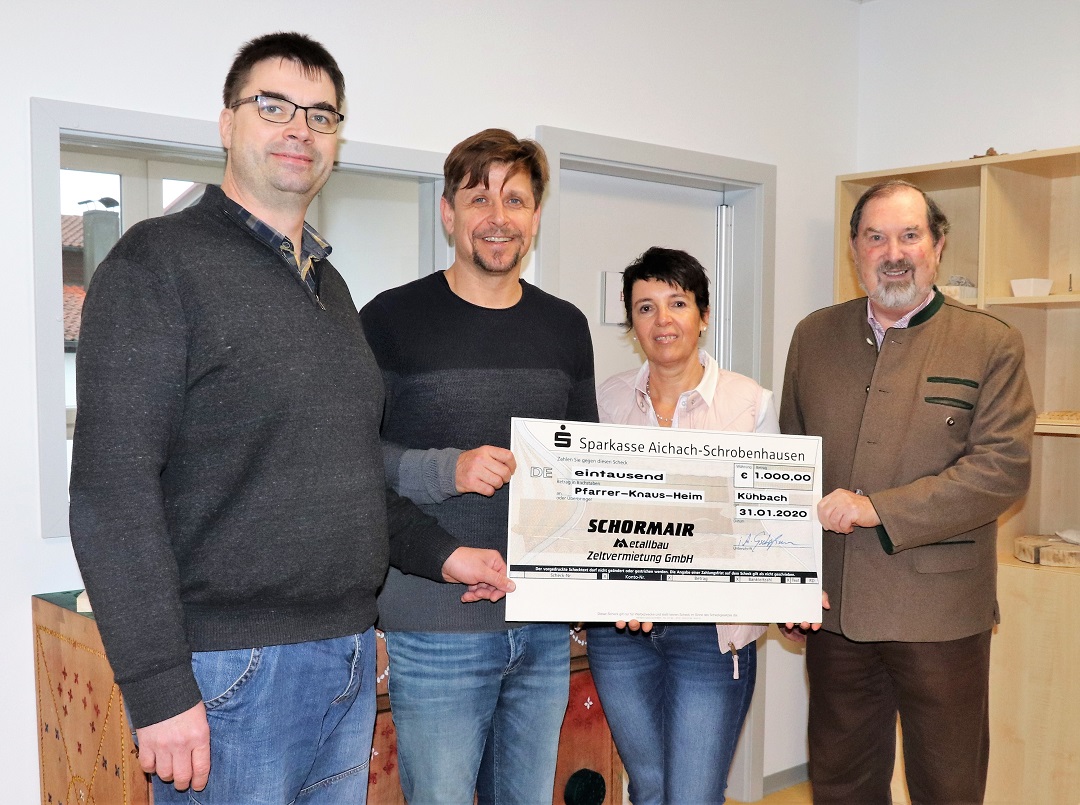 Spendenübergabe Pfarrer-Knaus-Heim 2020